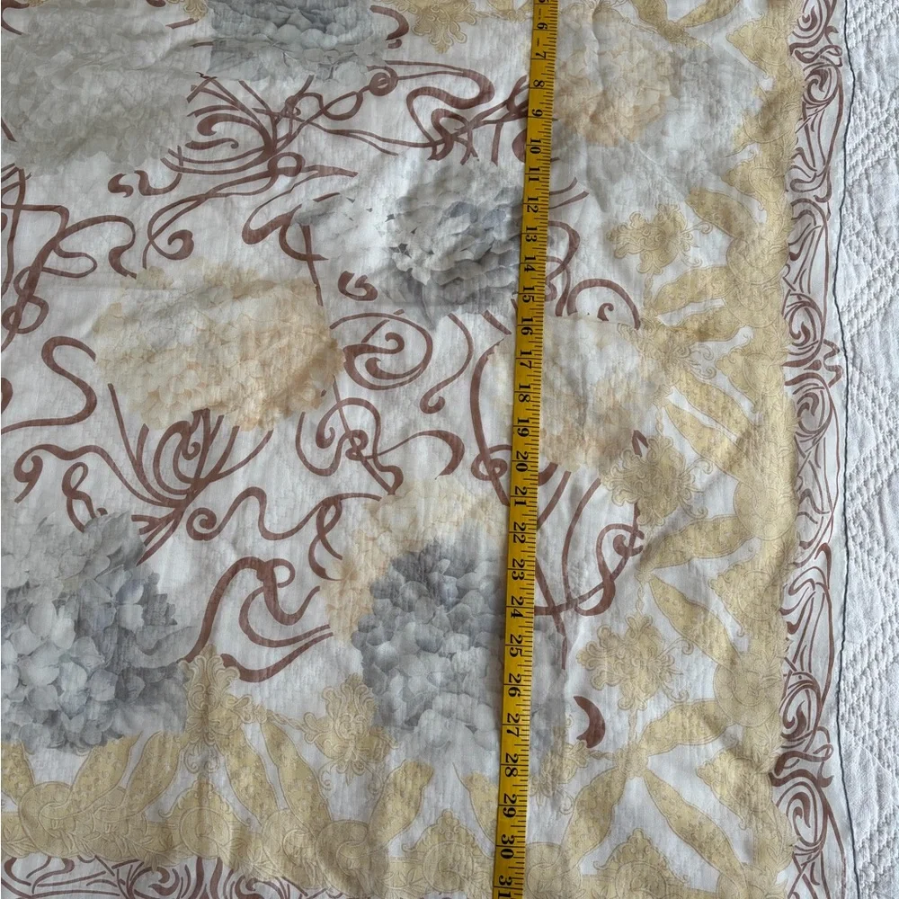 Christian Dior by John Galliano 1990’s hydrangea print silk twill scarf